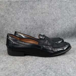 Life Stride Shoes Womens 8.5 Penny Loafer Fashion Moc Toe Patent Black Madison